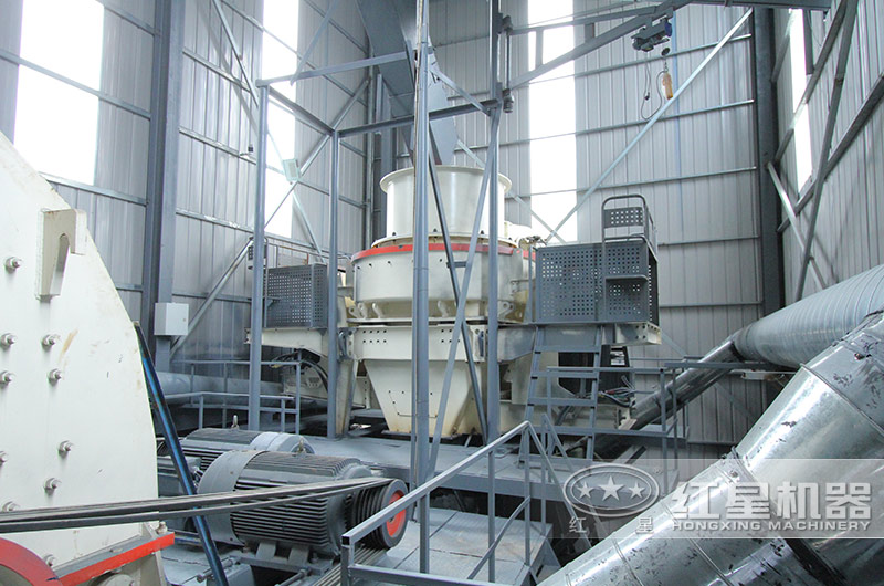 登封風化石制砂生產線現場