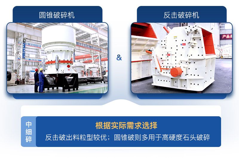 反擊式破碎機(jī)和圓錐式破碎機(jī)