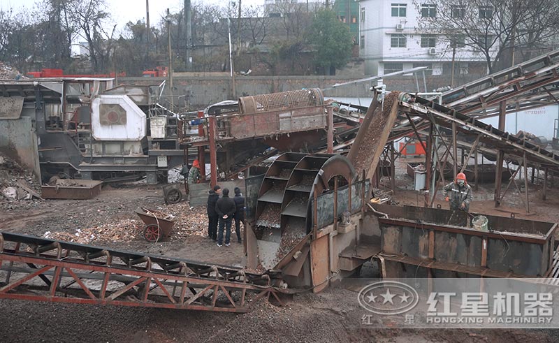 建筑垃圾處理設備加上洗砂機，效果更好